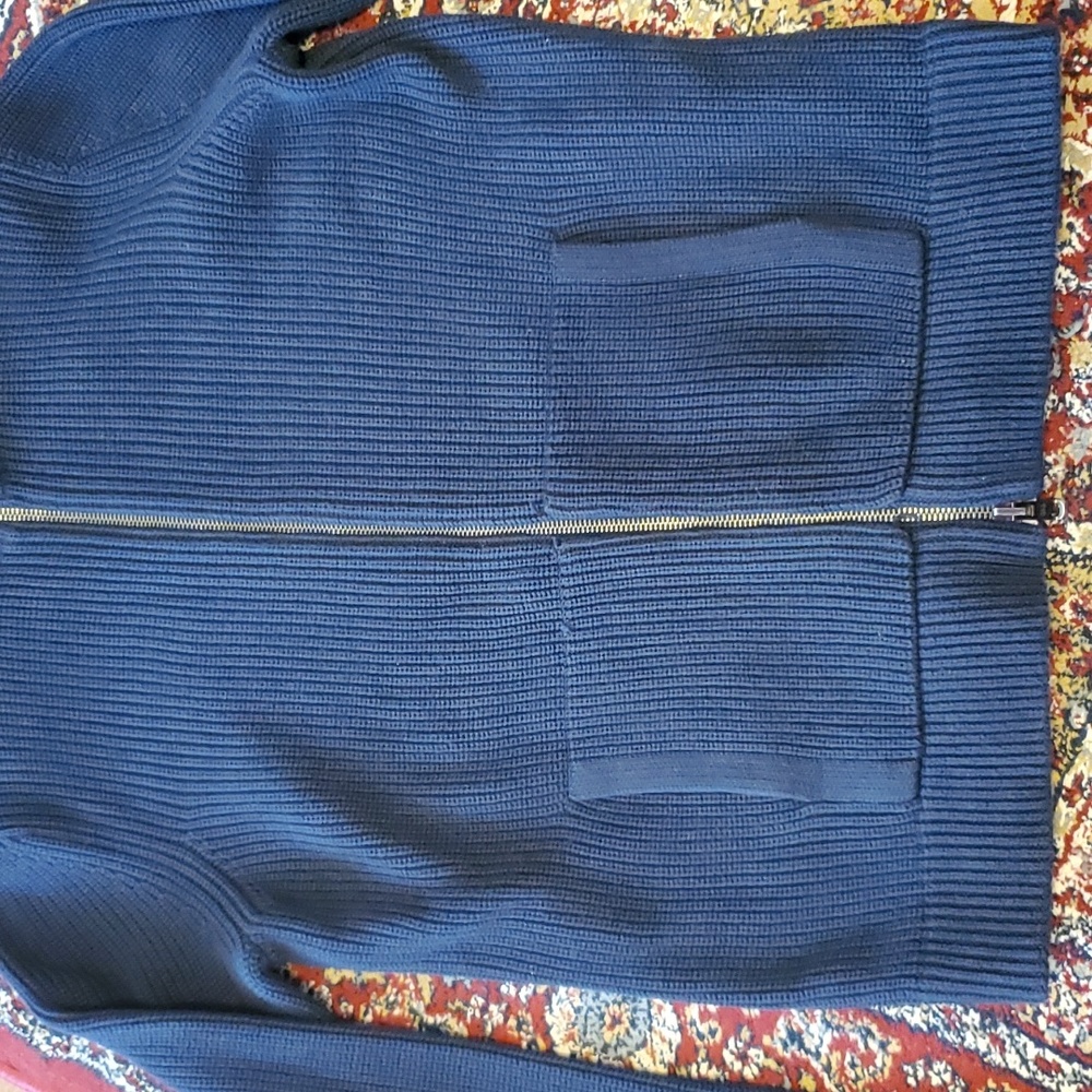 GAP Mockneck Sweater Jacket 100% Cotton - Picture 9 of 16